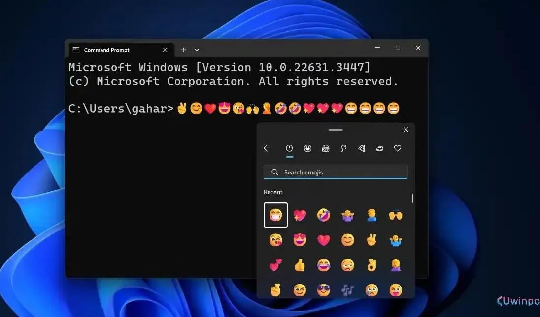 微软Windows 11更新增强Terminal应用,支持Emoji表情符号